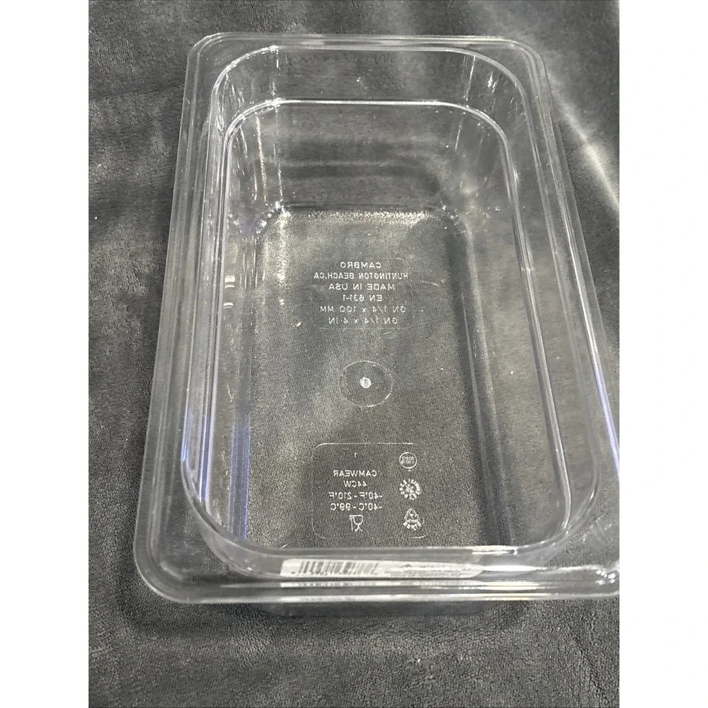 Cambro‎ Camwear 44CW135 Food Pan, 1/4 by 4-Inch, Clear